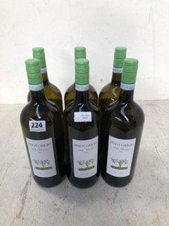 (COLLECTION ONLY) 6 X BOTTLES OF PINOT GRIGIO DELLE VENEZIE DOC 2022 ITALIA WHITE WINE 150CL 12% ALC VOL (WE OPERATE A CHALLENGE 25 POLICY. 18+ ID MAY BE REQUIRED UPON COLLECTION/DELIVERY, E.G. A VAL