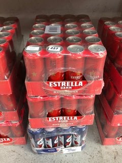 (COLLECTION ONLY) 2 X CASES OF ESTRELLA DAMM BARCELONA LAGER 4 PACKS - EACH CAN 500ML 4.6% ALC VOL - BBE 15/11/2024 TO INCLUDE 1 X CASE OF KRONENBOURG 1664 LAGER 4 PACKS - EACH CAN 568ML 4.6% ALC VOL