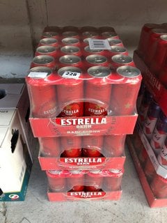 (COLLECTION ONLY) 3 X CASES OF ESTRELLA DAMM BARCELONA LAGER 4 PACKS - EACH CAN 500ML 4.6% ALC VOL - BBE 15/11/2024 (WE OPERATE A CHALLENGE 25 POLICY. 18+ ID MAY BE REQUIRED UPON COLLECTION/DELIVERY,