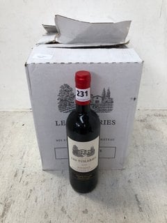 12 X BOTTLES OF CHÂTEAU LES TUILERIES 2022 BORDEAUX RED WINE 75CL 13% ALC VOL (PLEASE NOTE IF YOU OPT TO HAVE THIS LOT DELIVERED, THE BOX WILL NOT BE INCLUDED), WE OPERATE A CHALLENGE 25 POLICY. 18+