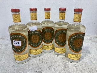 5 X BOTTLES OF GIN MALLOWS PINEAPPLE & GINGER FLAVOUR GIN 70CL 40% ALC VOL (WE OPERATE A CHALLENGE 25 POLICY. 18+ ID MAY BE REQUIRED UPON COLLECTION/DELIVERY, E.G. A VALID PASSPORT OR PHOTO DRIVING L