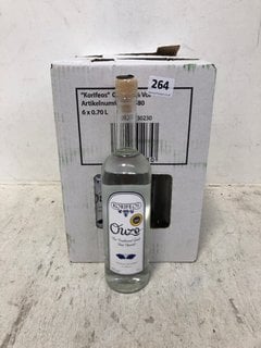 12 X BOTTLES OF KORIFEOS OUZO TRADITIONAL GREEK APERITIF SPIRIT 70CL 40% ALC VOL (PLEASE NOTE IF YOU OPT TO HAVE THIS LOT DELIVERED, THE BOX WILL NOT BE INCLUDED), WE OPERATE A CHALLENGE 25 POLICY. 1