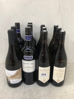 12 X ASSORTED BOTTLES OF WINE TO INCLUDE WIRRA WIRRA SCRUBBY RISE SHIRAZ MCLAREN VALE 2021 RED WINE 75CL 14.5% ALC VOL (WE OPERATE A CHALLENGE 25 POLICY. 18+ ID MAY BE REQUIRED UPON COLLECTION/DELIVE