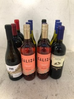 12 X ASSORTED BOTTLES OF WINE TO INCLUDE FALDE INSOLIA CARRICANTE 2022 WHITE WINE 75CL 12.5% ALC VOL (WE OPERATE A CHALLENGE 25 POLICY. 18+ ID MAY BE REQUIRED UPON COLLECTION/DELIVERY, E.G. A VALID P