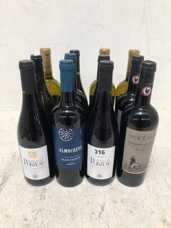 12 X ASSORTED BOTTLES OF WINE TO INCLUDE CHÂTEAU DE POUZOLS 2021 MINERVOIS RED WINE 75CL 14% ALC VOL (WE OPERATE A CHALLENGE 25 POLICY. 18+ ID MAY BE REQUIRED UPON COLLECTION/DELIVERY, E.G. A VALID P