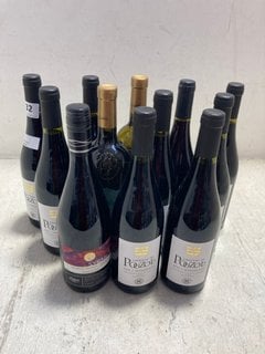 12 X ASSORTED BOTTLES OF WINE TO INCLUDE CHÂTEAU DE POUZOLS MINERVOIS 2021 75CL ALC 14% (WE OPERATE A CHALLENGE 25 POLICY. 18+ ID MAY BE REQUIRED UPON COLLECTION/DELIVERY, E.G. A VALID PASSPORT OR PH