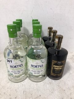 9 X ASSORTED ALCOHOLIC BEVERAGES TO INCLUDE HORTUS CITRUS CITRUS GARDEN GIN 700ML 40% ALC VOL (WE OPERATE A CHALLENGE 25 POLICY. 18+ ID MAY BE REQUIRED UPON COLLECTION/DELIVERY, E.G. A VALID PASSPORT