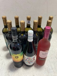 12 X ASSORTED BOTTLES OF WINE TO INCLUDE TERRE SICILIANE VIOGNIER 2022 75CL ALC 12.5% (WE OPERATE A CHALLENGE 25 POLICY. 18+ ID MAY BE REQUIRED UPON COLLECTION/DELIVERY, E.G. A VALID PASSPORT OR PHOT