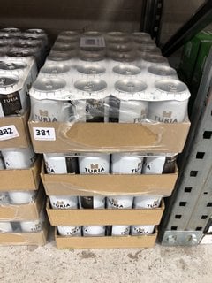 (COLLECTION ONLY) 4 X CASES OF TURIA PACKS OF 6 MARZEN CERVEZA TOSTADA BEER - EACH CAN 33CL 5.4% ALC VOL - BBE 25/07/2024 (WE OPERATE A CHALLENGE 25 POLICY. 18+ ID MAY BE REQUIRED UPON COLLECTION/DEL