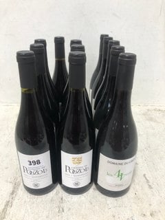 12 X ASSORTED BOTTLES OF WINE TO INCLUDE CHÂTEAU DE POUZOLS 2021 MINERVOIS RED WINE 75CL 14% ALC VOL (WE OPERATE A CHALLENGE 25 POLICY. 18+ ID MAY BE REQUIRED UPON COLLECTION/DELIVERY, E.G. A VALID P