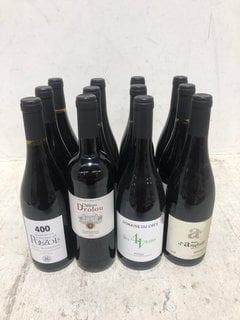 12 X ASSORTED BOTTLES OF WINE TO INCLUDE CHÂTEAU DU POUZOLS 2021 MINERVOIS RED WINE 75CL 14% ALC VOL (WE OPERATE A CHALLENGE 25 POLICY. 18+ ID MAY BE REQUIRED UPON COLLECTION/DELIVERY, E.G. A VALID P