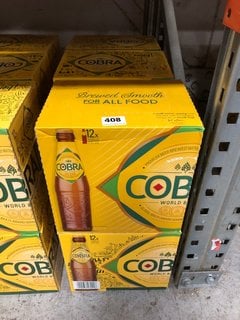 (COLLECTION ONLY) 6 X BOXES OF 12 COBRA LAGER - EACH BOTTLE 330ML 4.5% ALC VOL - BBE 30 APR 2024 (WE OPERATE A CHALLENGE 25 POLICY. 18+ ID MAY BE REQUIRED UPON COLLECTION/DELIVERY, E.G. A VALID PASSP