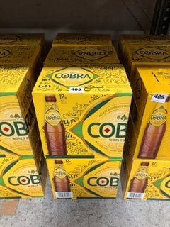 (COLLECTION ONLY) 6 X BOXES OF 12 COBRA LAGER - EACH BOTTLE 330ML 4.5% ALC VOL - BBE 30 APR 2024 (WE OPERATE A CHALLENGE 25 POLICY. 18+ ID MAY BE REQUIRED UPON COLLECTION/DELIVERY, E.G. A VALID PASSP