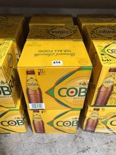 (COLLECTION ONLY) 6 X BOXES OF 12 COBRA LAGER - EACH BOTTLE 330ML 4.5% ALC VOL - BBE 30 APR 2024 (WE OPERATE A CHALLENGE 25 POLICY. 18+ ID MAY BE REQUIRED UPON COLLECTION/DELIVERY, E.G. A VALID PASSP