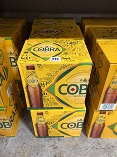 (COLLECTION ONLY) 6 X BOXES OF 12 COBRA LAGER - EACH BOTTLE 330ML 4.5% ALC VOL - BBE 30 APR 2024 (WE OPERATE A CHALLENGE 25 POLICY. 18+ ID MAY BE REQUIRED UPON COLLECTION/DELIVERY, E.G. A VALID PASSP