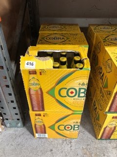 (COLLECTION ONLY) 6 X BOXES OF 12 COBRA LAGER - EACH BOTTLE 330ML 4.5% ALC VOL - BBE 30 APR 2024 (WE OPERATE A CHALLENGE 25 POLICY. 18+ ID MAY BE REQUIRED UPON COLLECTION/DELIVERY, E.G. A VALID PASSP