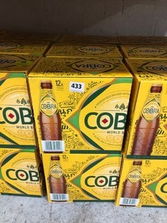 (COLLECTION ONLY) 6 X BOXES OF 12 COBRA LAGER - EACH BOTTLE 330ML 4.5% ALC VOL - BBE 30 APR 2024 (WE OPERATE A CHALLENGE 25 POLICY. 18+ ID MAY BE REQUIRED UPON COLLECTION/DELIVERY, E.G. A VALID PASSP