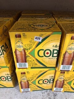 (COLLECTION ONLY) 6 X BOXES OF 12 COBRA LAGER - EACH BOTTLE 330ML 4.5% ALC VOL - BBE 30 APR 2024 (WE OPERATE A CHALLENGE 25 POLICY. 18+ ID MAY BE REQUIRED UPON COLLECTION/DELIVERY, E.G. A VALID PASSP