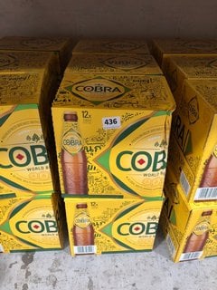 (COLLECTION ONLY) 6 X BOXES OF 12 COBRA LAGER - EACH BOTTLE 330ML 4.5% ALC VOL - BBE 30 APR 2024 (WE OPERATE A CHALLENGE 25 POLICY. 18+ ID MAY BE REQUIRED UPON COLLECTION/DELIVERY, E.G. A VALID PASSP