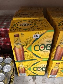 (COLLECTION ONLY) 6 X BOXES OF 12 COBRA LAGER - EACH BOTTLE 330ML 4.5% ALC VOL - BBE 30 APR 2024 (WE OPERATE A CHALLENGE 25 POLICY. 18+ ID MAY BE REQUIRED UPON COLLECTION/DELIVERY, E.G. A VALID PASSP