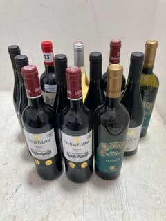 12 X ASSORTED BOTTLES OF WINE TO INCLUDE CHÂTEAU DE POUZOLS MINERVOIS 2021 75CL ALC 14% (WE OPERATE A CHALLENGE 25 POLICY. 18+ ID MAY BE REQUIRED UPON COLLECTION/DELIVERY, E.G. A VALID PASSPORT OR PH