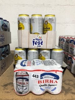 (COLLECTION ONLY) QTY OF ASSORTED CANNED ALCOHOLIC BEVERAGES TO INCLUDE ORIGINALE BIRRA ITALIAN STYLE BEER - EACH CAN 33L 4.7% ALC VOL - BBE 09/01/25 (WE OPERATE A CHALLENGE 25 POLICY. 18+ ID MAY BE