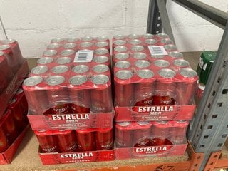 (COLLECTION ONLY) QTY OF ESTRELLA DAMM BARCELONA LAGER BEER - EACH CAN 500ML 4.6% ALC VOL - BBE 15/11/2024 (WE OPERATE A CHALLENGE 25 POLICY. 18+ ID MAY BE REQUIRED UPON COLLECTION/DELIVERY, E.G. A V