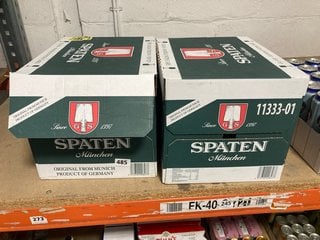 (COLLECTION ONLY) 40 X BOTTLES OF SPATEN MUCHEN ORIGINAL MUNICH BEER 500ML 5.2% ALC VOL - BBE 03-2025 (WE OPERATE A CHALLENGE 25 POLICY. 18+ ID MAY BE REQUIRED UPON COLLECTION/DELIVERY, E.G. A VALID