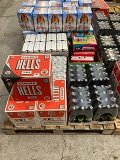 (COLLECTION ONLY) PALLET OF ASSORTED ALCOHOLIC BEVERAGES TO INCLUDE HOBGOBLIN RUBY BEER PINT CANS 568ML 4.5% ALC VOL - BBE 31/08/25 (WE OPERATE A CHALLENGE 25 POLICY. 18+ ID MAY BE REQUIRED UPON COLL