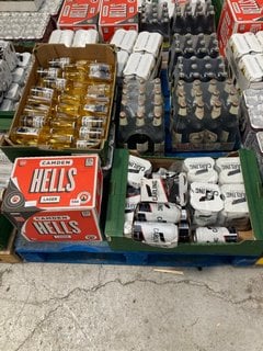 (COLLECTION ONLY) PALLET OF ASSORTED ALCOHOLIC BEVERAGES TO INCLUDE CAMDEN HELLS LAGER 660ML 4.6% ALC VOL - BBE AUG 25 (WE OPERATE A CHALLENGE 25 POLICY. 18+ ID MAY BE REQUIRED UPON COLLECTION/DELIVE