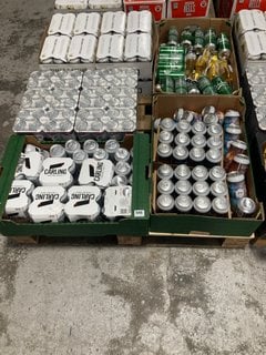 (COLLECTION ONLY) PALLET OF ASSORTED ALCOHOLIC BEVERAGES TO INCLUDE CARLING LAGER 440ML 4% ALC VOL - BBE 30/11/24 (WE OPERATE A CHALLENGE 25 POLICY. 18+ ID MAY BE REQUIRED UPON COLLECTION/DELIVERY, E