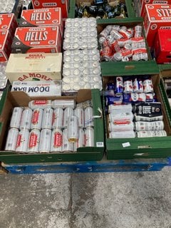 (COLLECTION ONLY) PALLET OF ASSORTED ALCOHOLIC BEVERAGES TO INCLUDE CAMDEN STOUT SMOOTH 440ML 4% ALC VOL - BBE MAY 25 (WE OPERATE A CHALLENGE 25 POLICY. 18+ ID MAY BE REQUIRED UPON COLLECTION/DELIVER