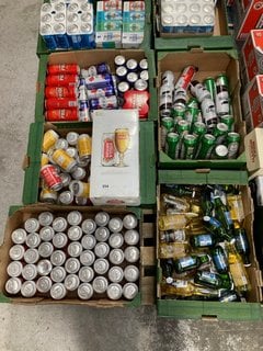 (COLLECTION ONLY) PALLET OF ASSORTED ALCOHOLIC BEVERAGES TO INCLUDE STELLA ARTOIS 440ML 4.6% ALC VOL - BBE AUG 25 (WE OPERATE A CHALLENGE 25 POLICY. 18+ ID MAY BE REQUIRED UPON COLLECTION/DELIVERY, E