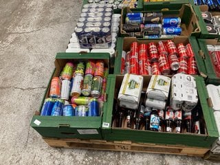 (COLLECTION ONLY) PALLET OF ASSORTED ALCOHOLIC BEVERAGES TO INCLUDE BEAVERTOWN LUPULOID IPA 440ML 6.7% ALC VOL - BBE 13/05/25 (WE OPERATE A CHALLENGE 25 POLICY. 18+ ID MAY BE REQUIRED UPON COLLECTION