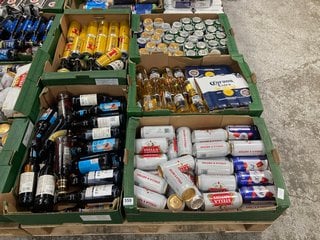 (COLLECTION ONLY) PALLET OF ASSORTED ALCOHOLIC BEVERAGES TO INCLUDE STELLA ARTOIS BELGIUM BEER 440ML 4.6% ALC VOL - BBE SEPT 25 (WE OPERATE A CHALLENGE 25 POLICY. 18+ ID MAY BE REQUIRED UPON COLLECTI