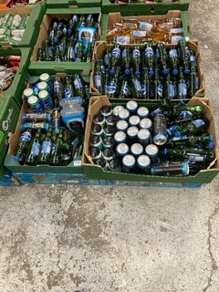 (COLLECTION ONLY) PALLET OF ASSORTED NON ALCOHOLIC BEVERAGES TO INCLUDE CORONA CERO NON ALCOHOLIC LAGER 330ML 0.0% ALC VOL - BBE 01/08/2025 (WE OPERATE A CHALLENGE 25 POLICY. 18+ ID MAY BE REQUIRED U