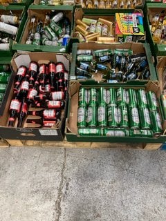 (COLLECTION ONLY) PALLET OF ASSORTED ALCOHOLIC BEVERAGES TO INCLUDE BUDWEISER BOTTLED BEER 300ML 4.5% ALC VOL - BBE 06 2025 (WE OPERATE A CHALLENGE 25 POLICY. 18+ ID MAY BE REQUIRED UPON COLLECTION/D