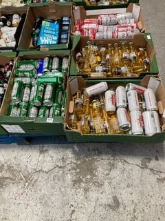 (COLLECTION ONLY) PALLET OF ASSORTED ALCOHOLIC BEVERAGES TO INCLUDE CORONA EXTRA 330ML 4.5% ALC VOL - BBE JUN 25 (WE OPERATE A CHALLENGE 25 POLICY. 18+ ID MAY BE REQUIRED UPON COLLECTION/DELIVERY, E.