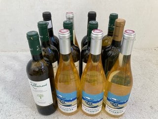 12 X BOTTLES OF ASSORTED WINES TO INCLUDE SAVATIANO DRY WHITE WINE 75CL ALC 12% (WE OPERATE A CHALLENGE 25 POLICY. 18+ ID MAY BE REQUIRED UPON COLLECTION/DELIVERY, E.G. A VALID PASSPORT OR PHOTO DRIV