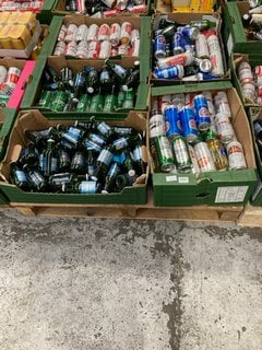 (COLLECTION ONLY) PALLET OF ASSORTED ALCOHOLIC BEVERAGES TO INCLUDE BUDWEISER CANS 440ML 4.5% ALC VOL - BBE AUG 25 (WE OPERATE A CHALLENGE 25 POLICY. 18+ ID MAY BE REQUIRED UPON COLLECTION/DELIVERY,