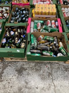 (COLLECTION ONLY) PALLET OF ASSORTED ALCOHOLIC BEVERAGES TO INCLUDE BUDWEISER CANS 440ML 4.5% ALC VOL - BBE APR 25 (WE OPERATE A CHALLENGE 25 POLICY. 18+ ID MAY BE REQUIRED UPON COLLECTION/DELIVERY,