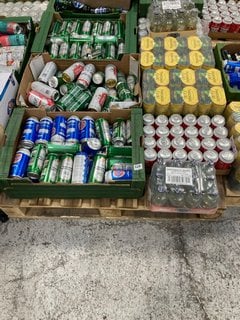 (COLLECTION ONLY) PALLET OF ASSORTED ALCOHOLIC BEVERAGES TO INCLUDE BUDWEISER CANS 440ML 4.5% ALC VOL - BBE SEP 25 (WE OPERATE A CHALLENGE 25 POLICY. 18+ ID MAY BE REQUIRED UPON COLLECTION/DELIVERY,