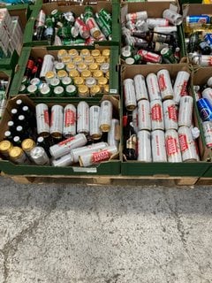 (COLLECTION ONLY) PALLET OF ASSORTED ALCOHOLIC BEVERAGES TO INCLUDE BUDWEISER CANS 440ML 4.5% ALC VOL - BBE MAR 25 (WE OPERATE A CHALLENGE 25 POLICY. 18+ ID MAY BE REQUIRED UPON COLLECTION/DELIVERY,