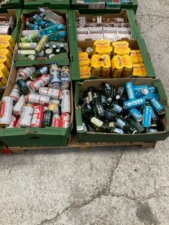 (COLLECTION ONLY) PALLET OF ASSORTED ALCOHOLIC BEVERAGES TO INCLUDE BUDWEISER CANS 440ML 4.5% ALC VOL - BBE MAR 25 (WE OPERATE A CHALLENGE 25 POLICY. 18+ ID MAY BE REQUIRED UPON COLLECTION/DELIVERY,