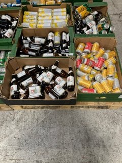 (COLLECTION ONLY) PALLET OF ASSORTED ALCOHOLIC BEVERAGES TO INCLUDE PERLENBACHER RADLER FESTBIER CANS 500ML ALC 2.5% - BBE APR 25 (WE OPERATE A CHALLENGE 25 POLICY. 18+ ID MAY BE REQUIRED UPON COLLEC