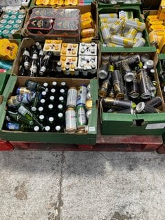 (COLLECTION ONLY) PALLET OF ASSORTED ALCOHOLIC BEVERAGES TO INCLUDE PERLENBACHER RADLER FESTBIER CANS 500ML ALC 2.5% - BBE APR 25 (WE OPERATE A CHALLENGE 25 POLICY. 18+ ID MAY BE REQUIRED UPON COLLEC