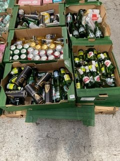 (COLLECTION ONLY) PALLET OF ASSORTED ALCOHOLIC BEVERAGES TO INCLUDE BUDWEISER CANS 440ML 4.5% ALC VOL - BBE APR 25 (WE OPERATE A CHALLENGE 25 POLICY. 18+ ID MAY BE REQUIRED UPON COLLECTION/DELIVERY,