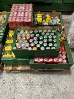 (COLLECTION ONLY) PALLET OF ASSORTED ALCOHOLIC BEVERAGES TO INCLUDE PINK HOOCH 440ML 3.4% ALC VOL - BBE OCT 25 (WE OPERATE A CHALLENGE 25 POLICY. 18+ ID MAY BE REQUIRED UPON COLLECTION/DELIVERY, E.G.