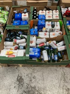 (COLLECTION ONLY) PALLET OF ASSORTED ALCOHOLIC BEVERAGES TO INCLUDE STELLA ARTOIS CANS 440ML 4.6% ALC VOL - BBE APR 25 (WE OPERATE A CHALLENGE 25 POLICY. 18+ ID MAY BE REQUIRED UPON COLLECTION/DELIVE