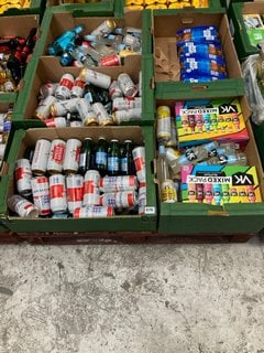 (COLLECTION ONLY) PALLET OF ASSORTED ALCOHOLIC BEVERAGES TO INCLUDE BUDWEISER CANS 440ML 4.5% ALC VOL - BBE MAY 25 (WE OPERATE A CHALLENGE 25 POLICY. 18+ ID MAY BE REQUIRED UPON COLLECTION/DELIVERY,